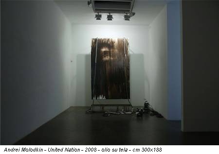 Andrei Molodkin - United Nation - 2008 - olio su tela - cm 300x188