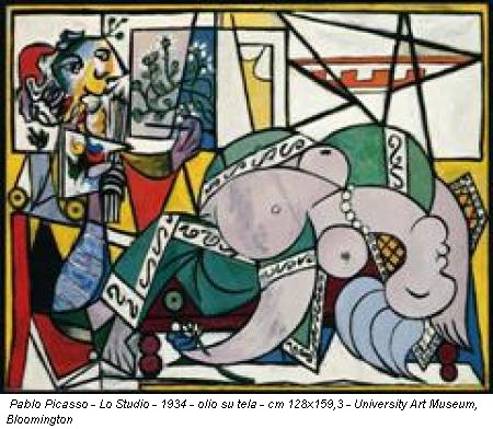Pablo Picasso - Lo Studio - 1934 - olio su tela - cm 128x159,3 - University Art Museum, Bloomington