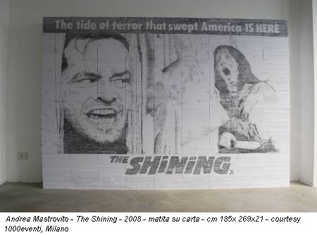 Andrea Mastrovito - The Shining - 2008 - matita su carta - cm 185x 269x21 - courtesy 1000eventi, Milano