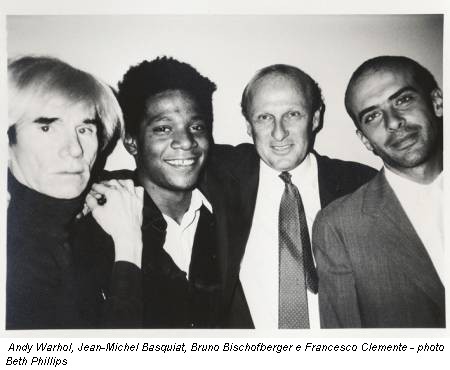 Andy Warhol, Jean-Michel Basquiat, Bruno Bischofberger e Francesco Clemente - photo Beth Phillips