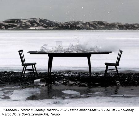 Masbedo - Teoria di incompletezza - 2008 - video monocanale - 5' - ed. di 7 - courtesy Marco Noire Contemporary Art, Torino