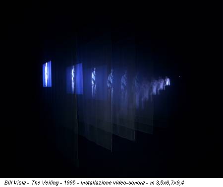 Bill Viola - The Veiling - 1995 - installazione video-sonora - m 3,5x6,7x9,4