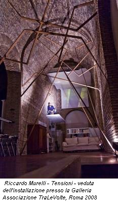 Riccardo Murelli - Tensioni - veduta dell'installazione presso la Galleria Associazione TraLeVolte, Roma 2008