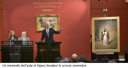 Un momento dell’asta di Hayez tenutasi lo scorso novembre