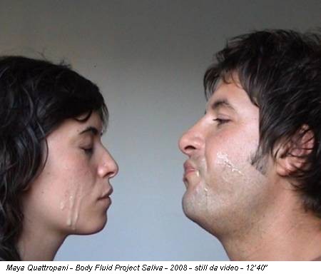 Maya Quattropani - Body Fluid Project Saliva - 2008 - still da video - 12’40”