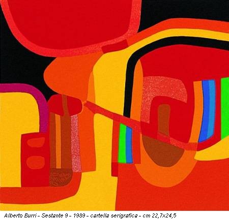 Alberto Burri - Sestante 9 - 1989 - cartella serigrafica - cm 22,7x24,5