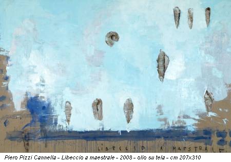 Piero Pizzi Cannella - Libeccio a maestrale - 2008 - olio su tela - cm 207x310
