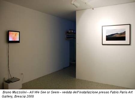 Bruno Muzzolini - All We See or Seem - veduta dell’installazione presso Fabio Paris Art Gallery, Brescia 2008