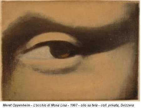 Meret Oppenheim - L'occhio di Mona Lisa - 1967 - olio su tela - coll. privata, Svizzera