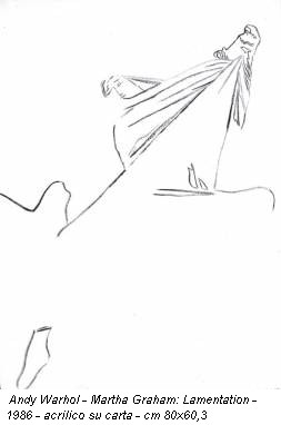 Andy Warhol - Martha Graham: Lamentation - 1986 - acrilico su carta - cm 80x60,3