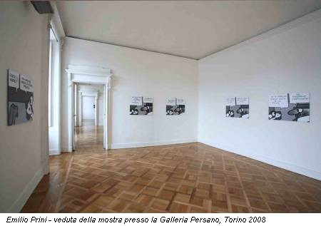 Emilio Prini - veduta della mostra presso la Galleria Persano, Torino 2008