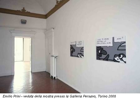 Emilio Prini - veduta della mostra presso la Galleria Persano, Torino 2008