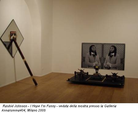 Rashid Johnson - I Hope I’m Funny - veduta della mostra presso la Galleria Annarumma404, Milano 2008