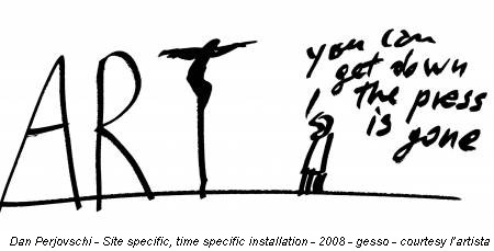 Dan Perjovschi - Site specific, time specific installation - 2008 - gesso - courtesy l’artista