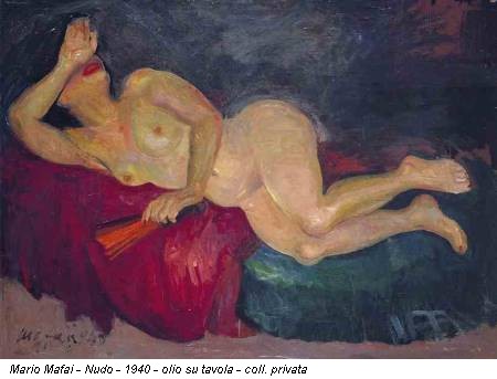 Mario Mafai - Nudo - 1940 - olio su tavola - coll. privata