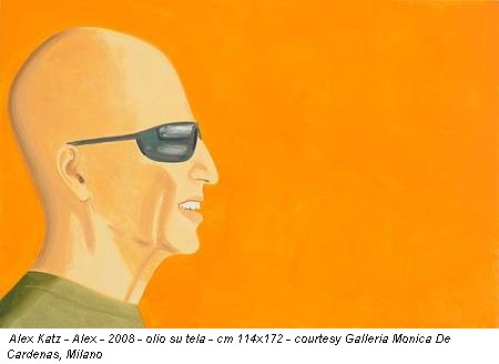 Alex Katz - Alex - 2008 - olio su tela - cm 114x172 - courtesy Galleria Monica De Cardenas, Milano
