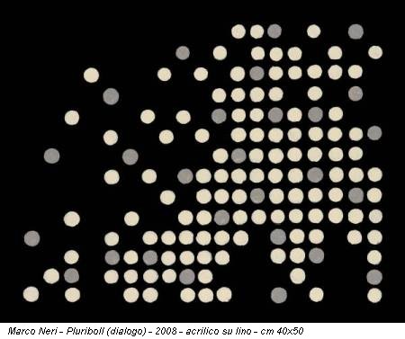 Marco Neri - Pluriboll (dialogo) - 2008 - acrilico su lino - cm 40x50