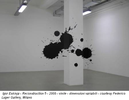Igor Eskinja - Reconstruction 5 - 2008 - vinile - dimensioni variabili - courtesy Federico Luger Gallery, Milano
