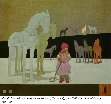 Danilo Bozzetto - Amare, se necessario, fino a levigare - 2008 - tecnica mista - cm 140x120