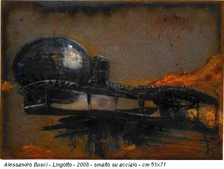 Alessandro Busci - Lingotto - 2008 - smalto su acciaio - cm 51x71