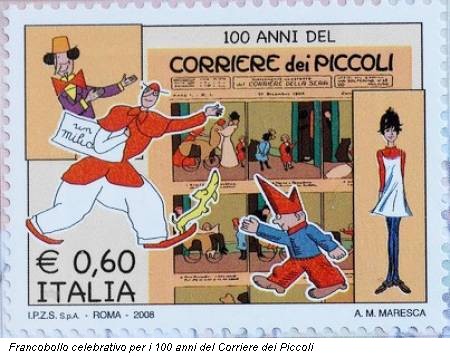 Francobollo celebrativo per i 100 anni del Corriere dei Piccoli
