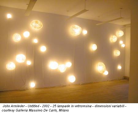 John Armleder - Untitled - 2002 - 25 lampade in vetroresina - dimensioni variabili - courtesy Galleria Massimo De Carlo, Milano