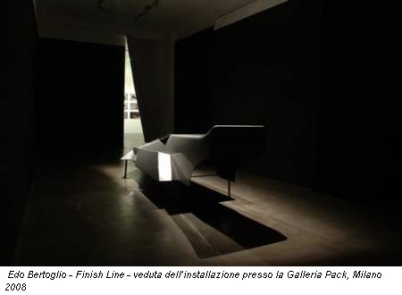 Edo Bertoglio - Finish Line - veduta dell’installazione presso la Galleria Pack, Milano 2008