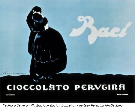 Federico Seneca - illustrazione Bacio - bozzetto - courtesy Perugina Nestlè Italia