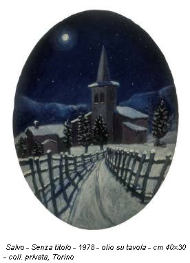 Salvo - Senza titolo - 1978 - olio su tavola - cm 40x30 - coll. privata, Torino