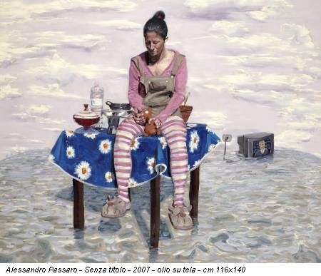 Alessandro Passaro - Senza titolo - 2007 - olio su tela - cm 116x140