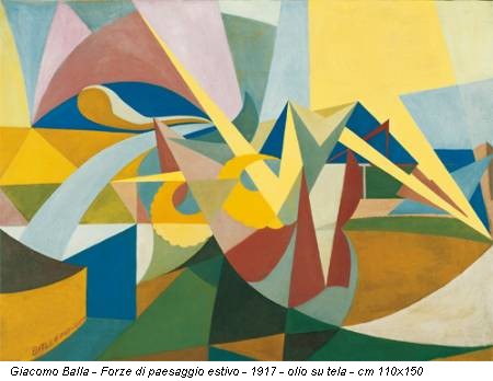 Giacomo Balla - Forze di paesaggio estivo - 1917 - olio su tela - cm 110x150