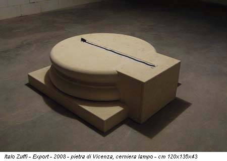 Italo Zuffi - Export - 2008 - pietra di Vicenza, cerniera lampo - cm 120x135x43