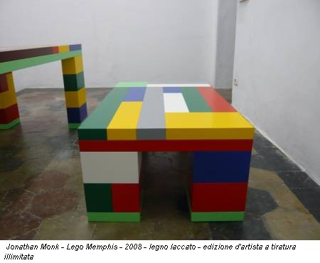Jonathan Monk - Lego Memphis - 2008 - legno laccato - edizione d'artista a tiratura illimitata