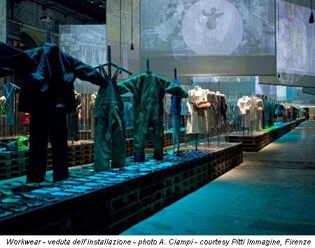 Workwear - veduta dell’installazione - photo A. Ciampi - courtesy Pitti Immagine, Firenze