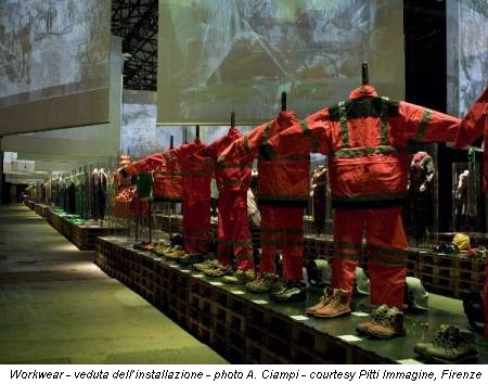 Workwear - veduta dell’installazione - photo A. Ciampi - courtesy Pitti Immagine, Firenze