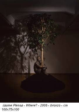 Jaume Plensa - Where? - 2008 - bronzo - cm 100x75x100