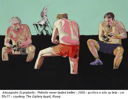 Alessandro Scarabello - Petrolio never tasted better - 2008 - acrilico e olio su tela - cm 55x77 - courtesy The Gallery Apart, Roma