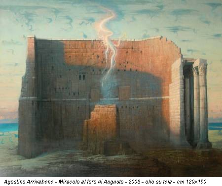 Agostino Arrivabene - Miracolo al foro di Augusto - 2008 - olio su tela - cm 120x150