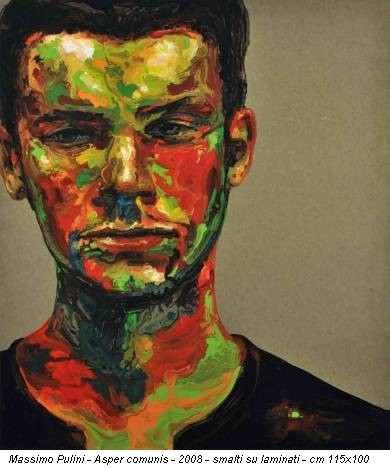 Massimo Pulini - Asper comunis - 2008 - smalti su laminati - cm 115x100