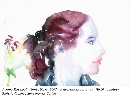 Andrea Massaioli - Senza titolo - 2007 - acquarello su carta - cm 18x26 - courtesy Galleria 41artecontemporanea, Torino