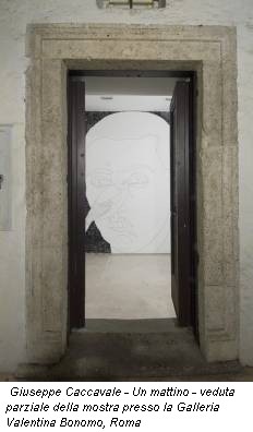 Giuseppe Caccavale - Un mattino - veduta parziale della mostra presso la Galleria Valentina Bonomo, Roma