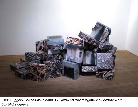 Ulrich Egger - Concessione edilizia - 2008 - stampa fotografica su cartone - cm 35x34x12 ognuna