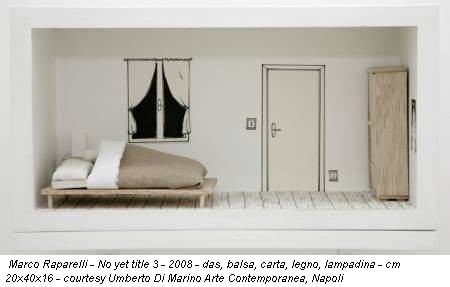 Marco Raparelli - No yet title 3 - 2008 - das, balsa, carta, legno, lampadina - cm 20x40x16 - courtesy Umberto Di Marino Arte Contemporanea, Napoli
