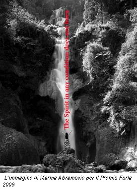 L’immagine di Marina Abramovic per il Premio Furla 2009