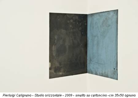 Pierluigi Calignano - Studio orizzontale - 2009 - smalto su cartoncino -cm 35x50 ognuno