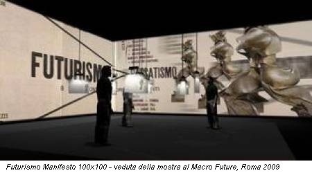 Futurismo Manifesto 100x100 - veduta della mostra al Macro Future, Roma 2009
