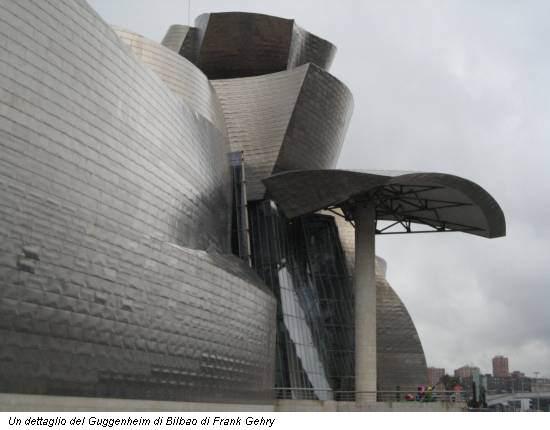 Un dettaglio del Guggenheim di Bilbao di Frank Gehry