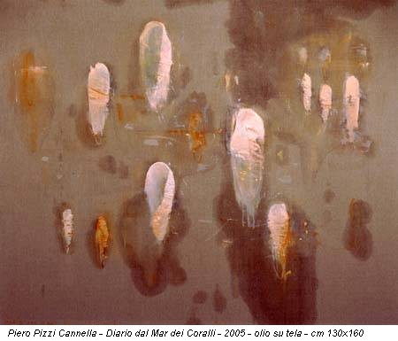 Piero Pizzi Cannella - Diario dal Mar dei Coralli - 2005 - olio su tela - cm 130x160