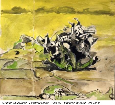 Graham Sutherland - Pembrokeshire - 1968-69 - gouache su carta - cm 22x24