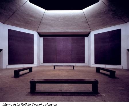 Interno della Rothko Chapel a Houston